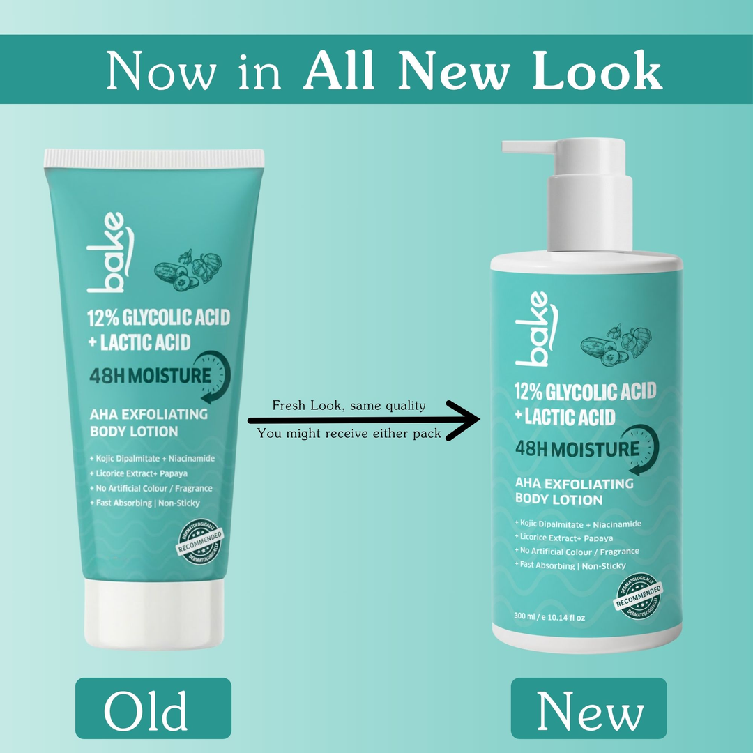 BAKE BAKE 12% Glycolic & Lactic Acid AHA Body Lotion for Brightening, Dead Skin Removal & Smooth Skin Texture - 300ml – image 6 of 9