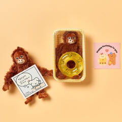 Monkey Orangi Doll Keyring + Tube + Card + Checkbox (1) - maccaron