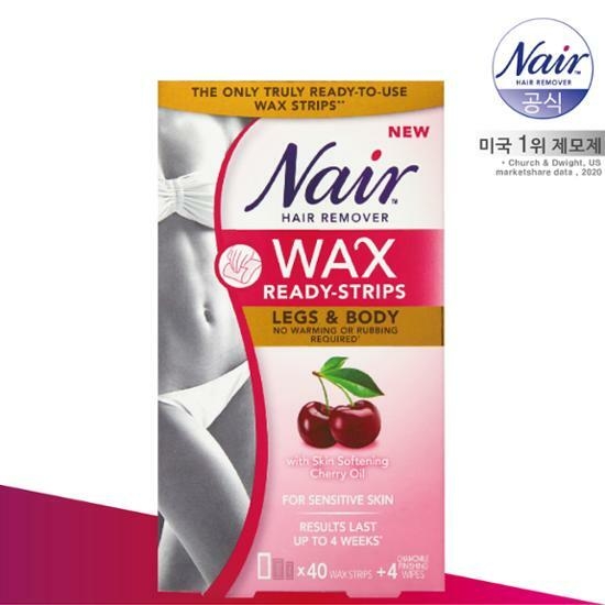 Nair Hair Remover Wax Ready Strips with Cherry Extract 40pcs+Post Waxing Wipes 4pcs – image 3 of 4