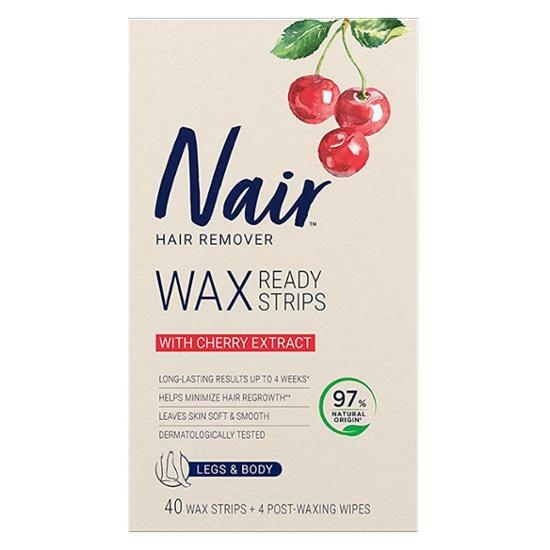 Nair Hair Remover Wax Ready Strips with Cherry Extract 40pcs+Post Waxing Wipes 4pcs – image 4 of 4