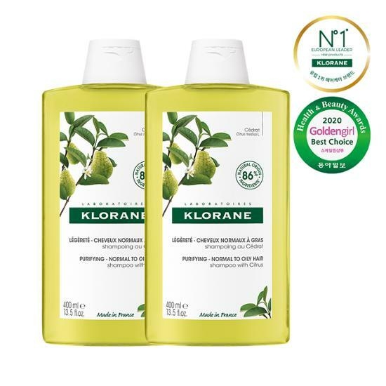 Klorane Citrus Shampoo Duo (400ml*2) (oily scalp & dried hair) – image 1 of 6