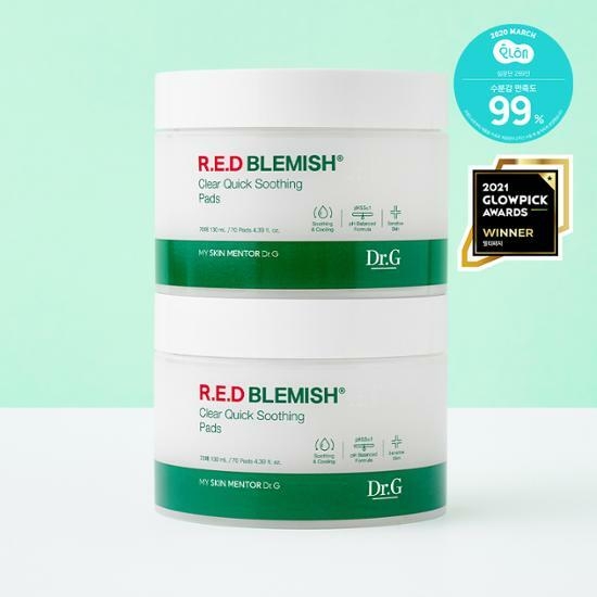 Doctor.G R.E.D Blemish Clear Quick Soothing Pads 70 Pads Duo (70ea*2) – image 2 of 3