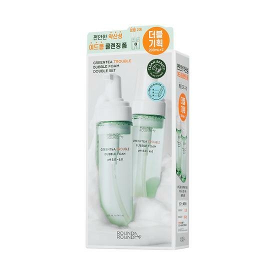 Round A'Round Greentea Trouble Bubble Foam Set (200ml*2) – image 3 of 4