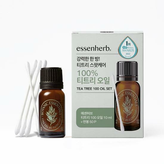 Tea Tree 100 Oil 10mL+Cotton Swab 50P - maccaron