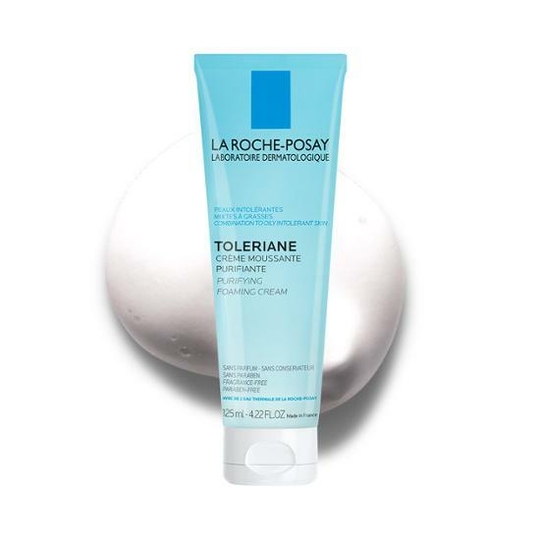 TOLERIANE PURIFYING FOAMING CREAM CLEANSER 1+1 (125ml*2) - maccaron