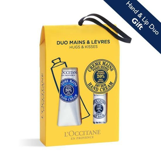 L'Occitane Shea Butter Hand Cream 30ml+Lip Balm 4.5g