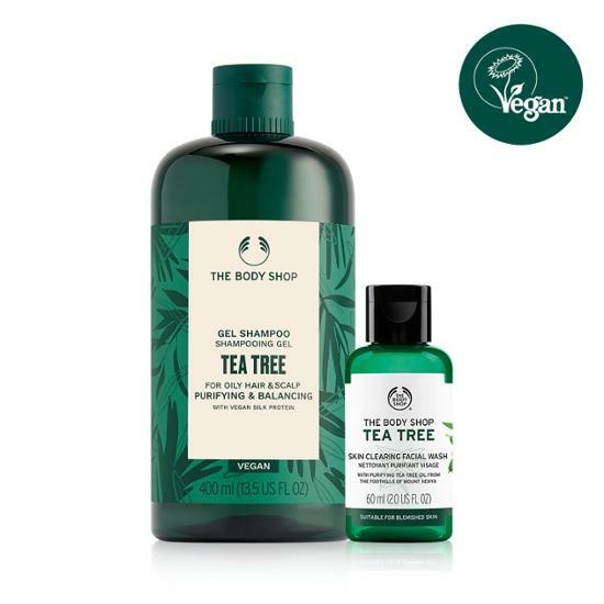 The Body Shop Tea Tree Hair Care (Shampoo 400ml+Facial Wash 60ml) – image 1 of 3