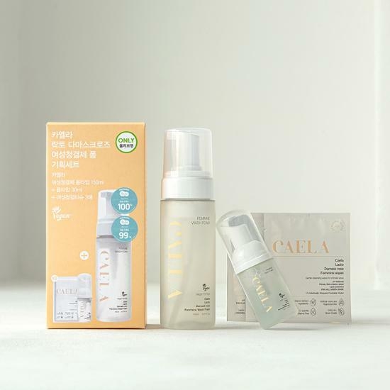 caela Lacto Damask Rose Feminine Wash Foam Set (Wash Foam 150mL+30mL+Feminine Wipes 3P) – image 2 of 3