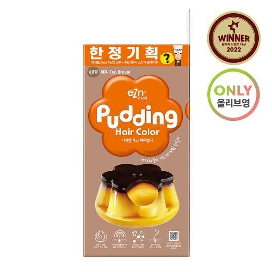 eZn Pudding Hair Color 6.01F Milk Tea Brown Limited Planning 70ml/70ml – image 3 of 4