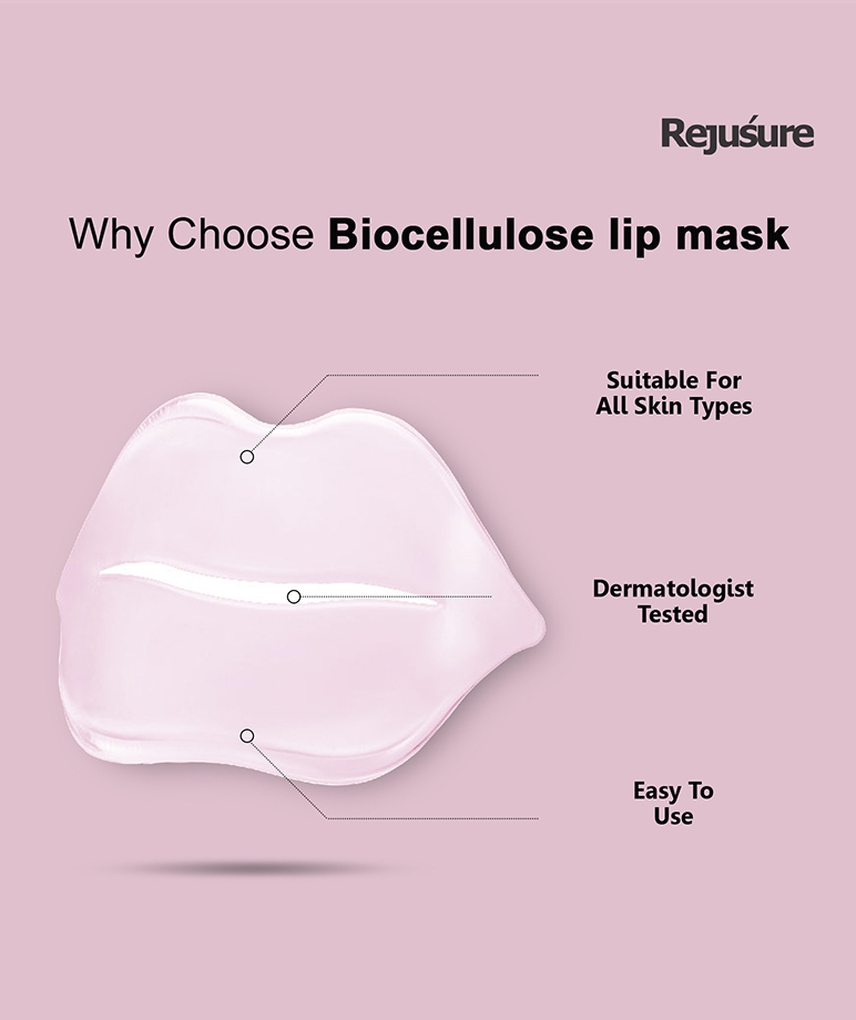 Rejusure Biocellulose Lip Mask for Men & Women – (5 Lip Masks) – image 3 of 6