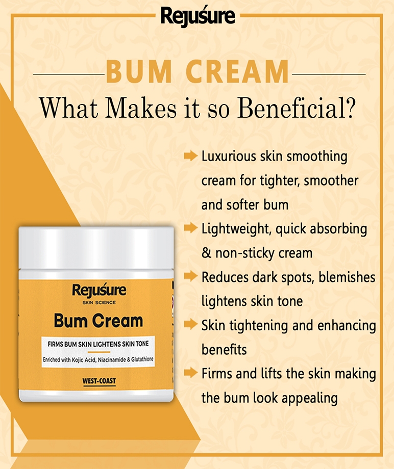 Rejusure Bum Cream – Firms Bum Skin Lightens Skin Tone – 50 gm – image 5 of 6