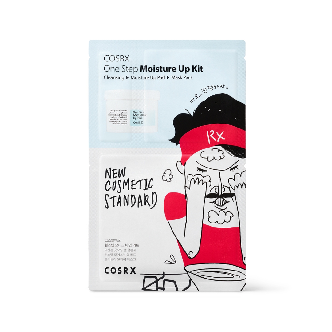 COSRX One Step Moisture Up Kit (Sheet) | COSRX Cleanising, Moisture up Pad & Mask Pack
