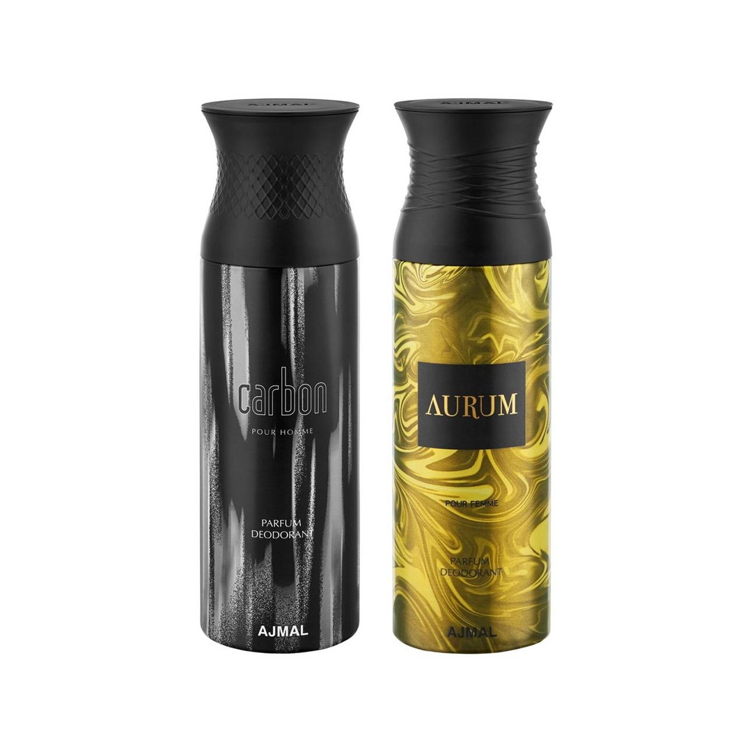 Ajmal Carbon & Aurum Deodorants For Men & Women Pack Of 2