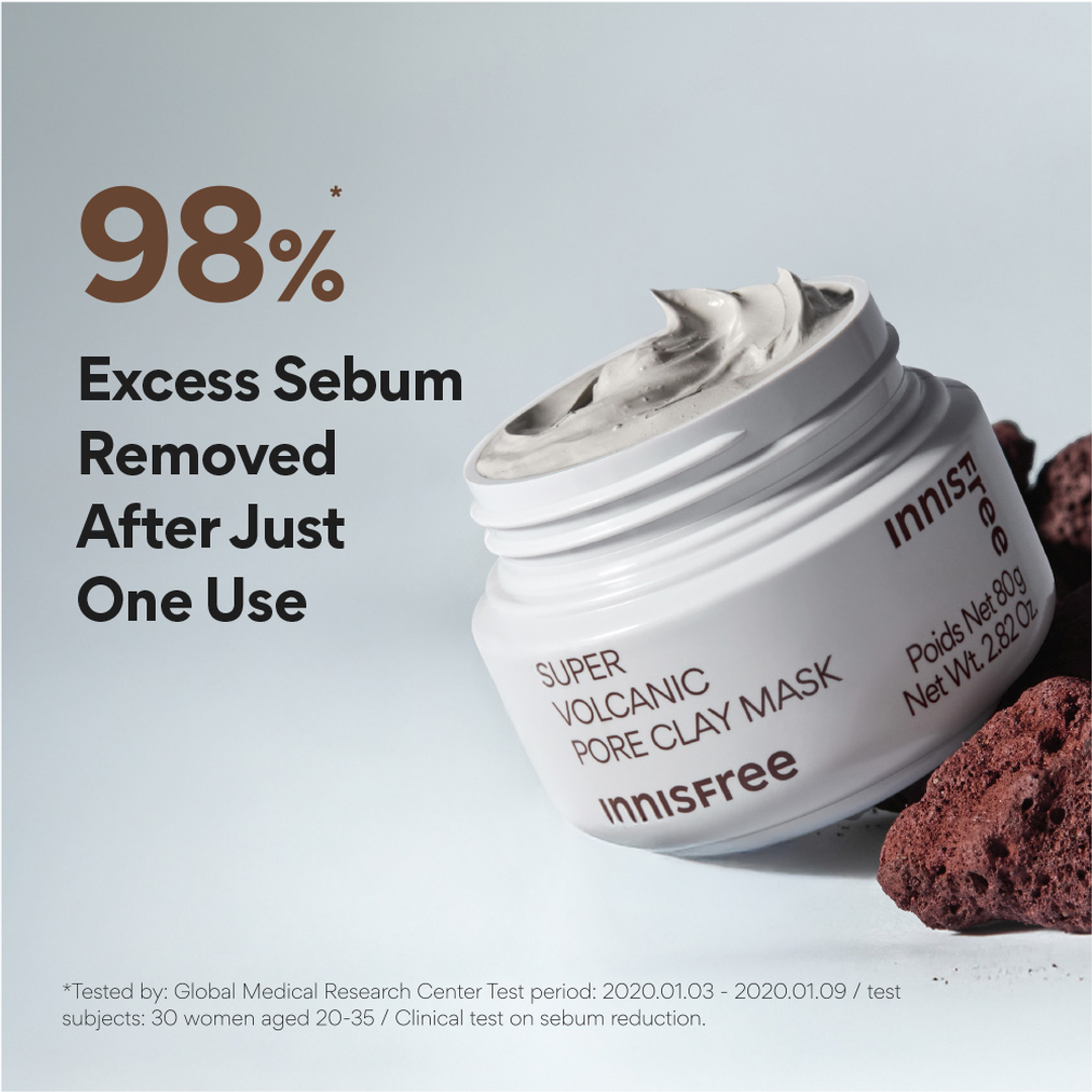 Innisfree Super Volcanic Pore Clay Mask 80g buttery cooling clay texture