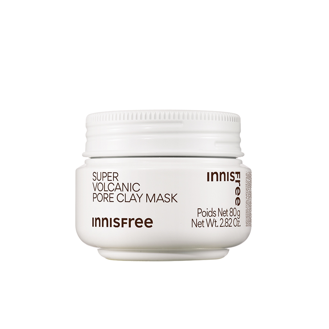 Innisfree Super Volcanic Pore Clay Mask 80g with Volcanic BHA Pore Cleansing Foam pairing