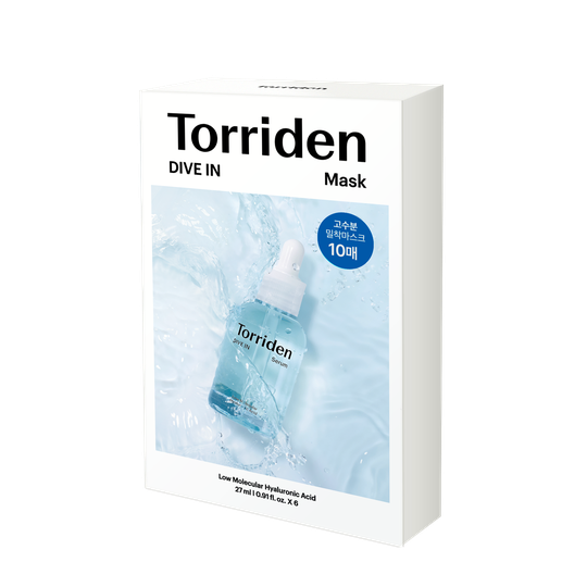 Torriden DIVE-IN Low Molecular Hyaluronic Acid Mask Pack 27ml 10pcs
