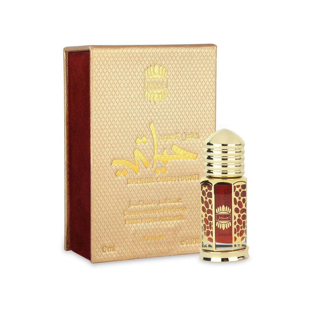 Ajmal Dahnul Oudh Hayati Concentrated Oudhy Perfume Free From Alcohol 6Ml For Unisex