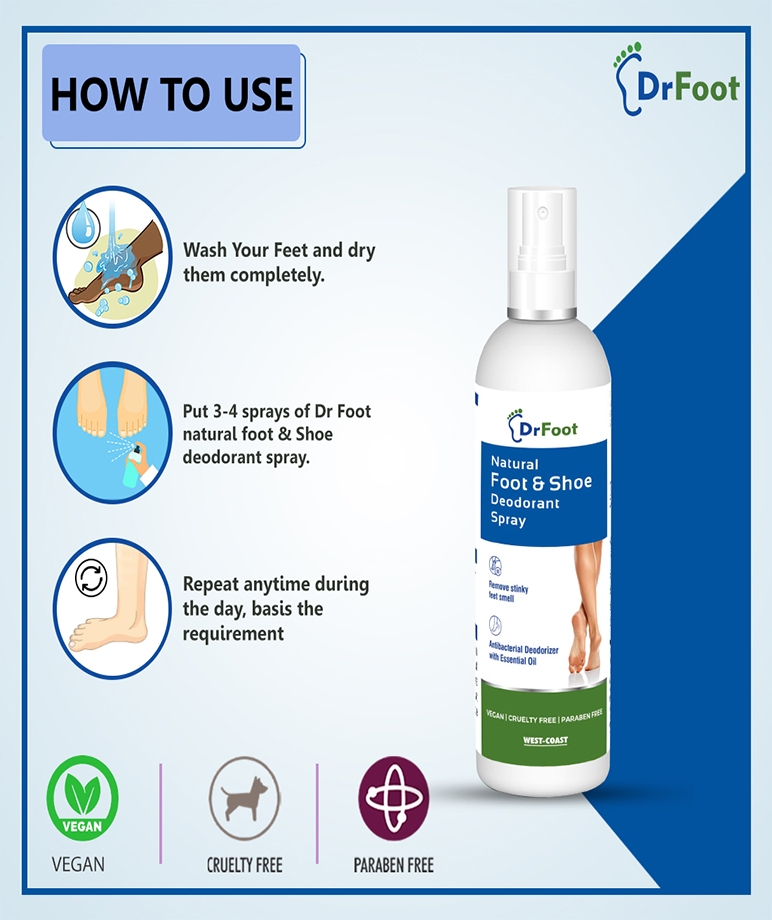 Dr Foot Natural Foot & Shoe Deodorant Spray – 100ml – image 4 of 7