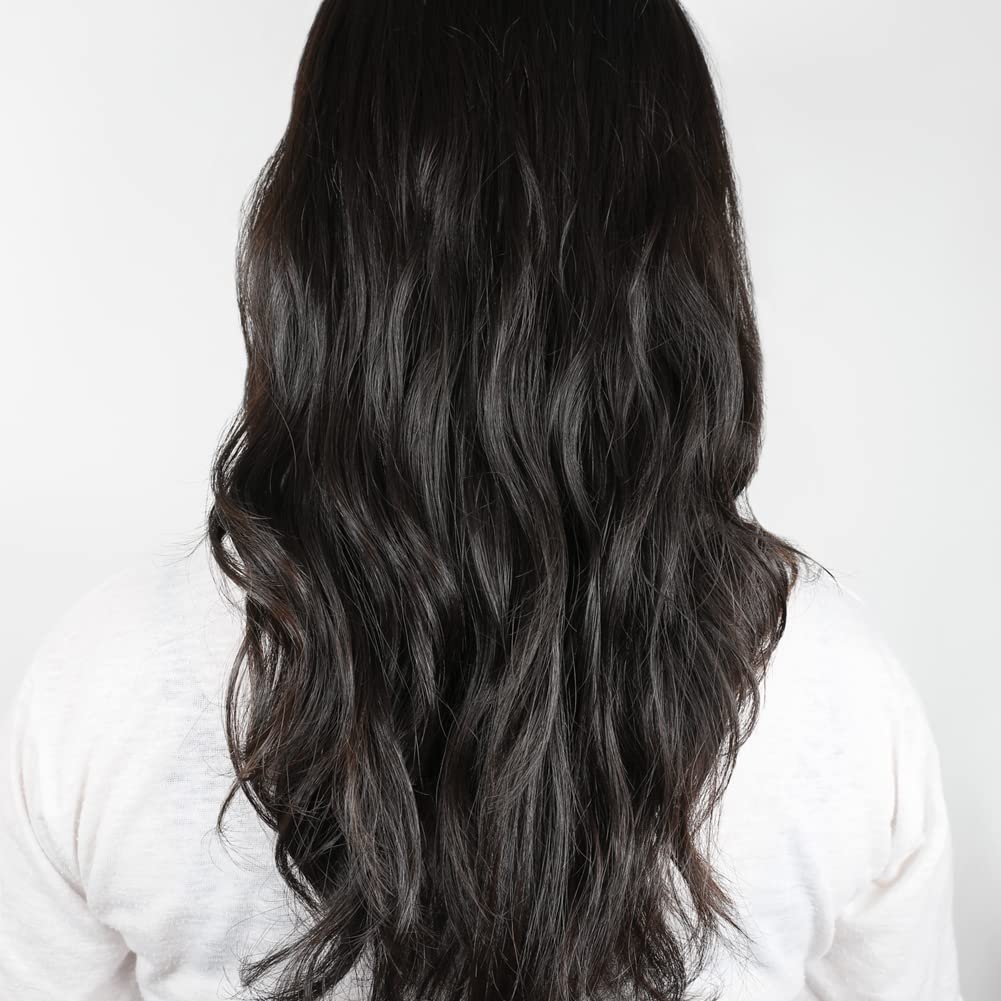 Elizavecca CER-100 Curl Cream natural wave styling result on long dark hair