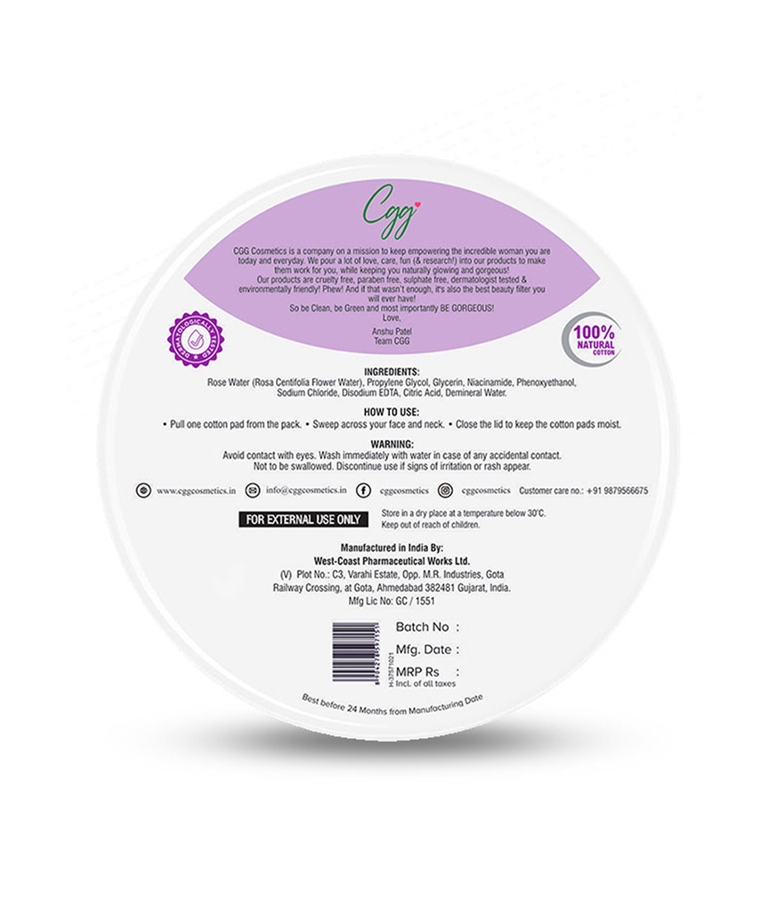 CGG Cosmetic Gentle Micellar Water Cleansing Pads - 100 Pads – image 2 of 8