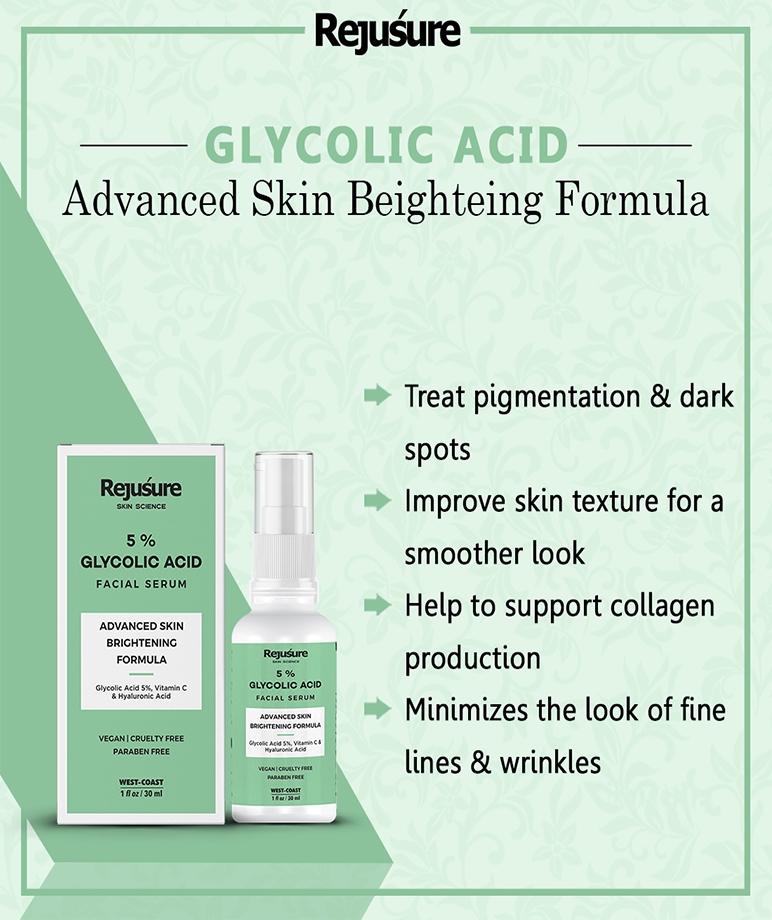 Rejusure Glycolic Acid Advanced Skin Brightening Formula Face Serum – 30 ml – image 5 of 7