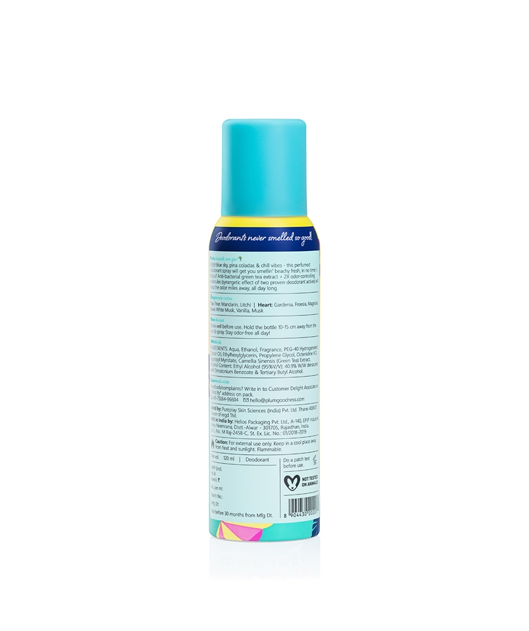 Plum BodyLovin' Hawaiian Rumba Perfumed Deodorant Spray | 2x Odor Control Molecules | Anti-bacterial Green Tea Extracts | Fresh – image 2 of 10