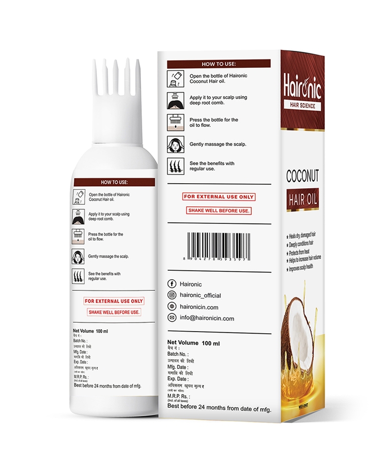 Haironic Hair Science Coconut Hair Oil – 100ml – image 4 of 7
