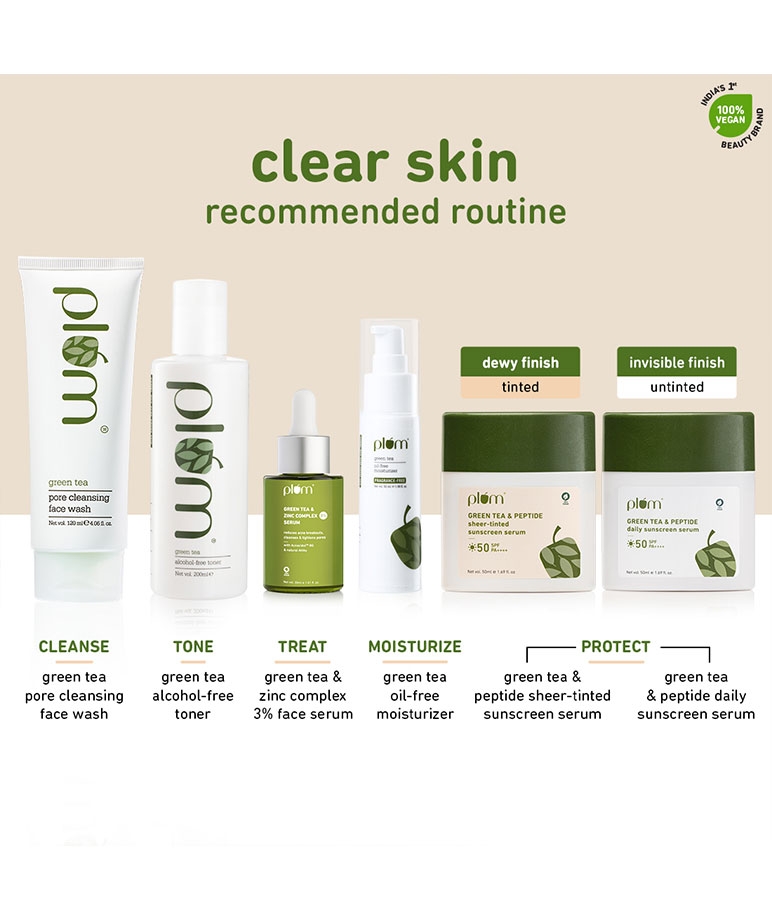 Plum Green Tea & Peptide Sheer-tinted Sunscreen Serum with SPF 50 & PA++++ |UVA & UVB Protection | No White Cast | 100% Vegan | 50ml – image 9 of 9