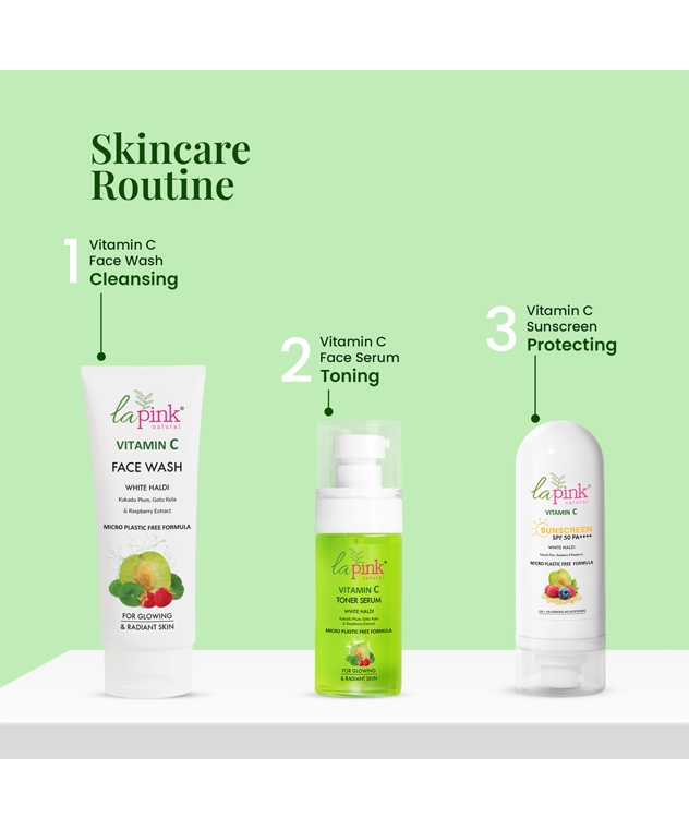 la Pink Vitamin C Face Wash with White Haldi & Gotu Kola | For Glowing Radiant Skin | 100% Microplastic Free Formula – image 10 of 11