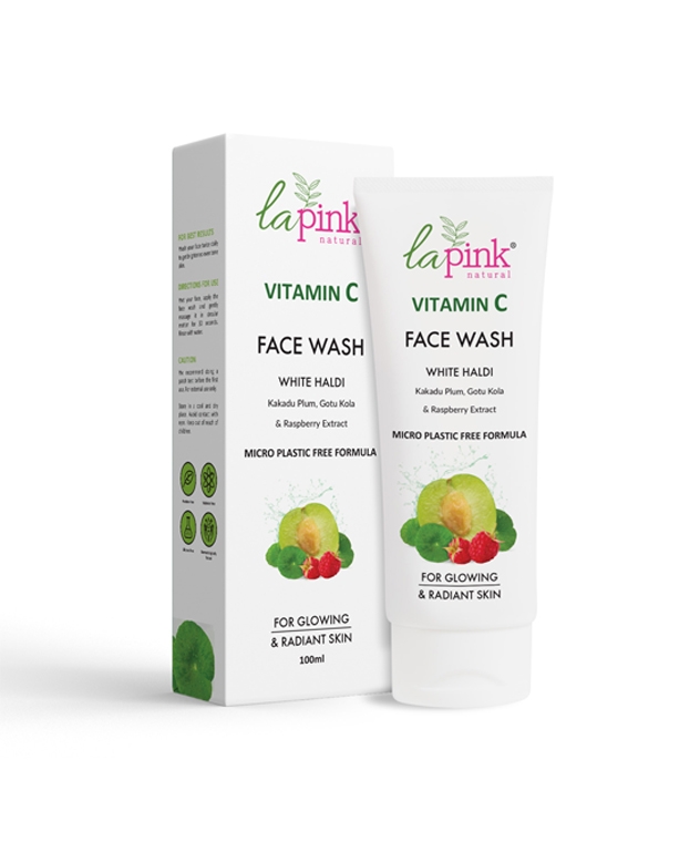 la Pink Vitamin C Face Wash with White Haldi & Gotu Kola | For Glowing Radiant Skin | 100% Microplastic Free Formula – image 8 of 11