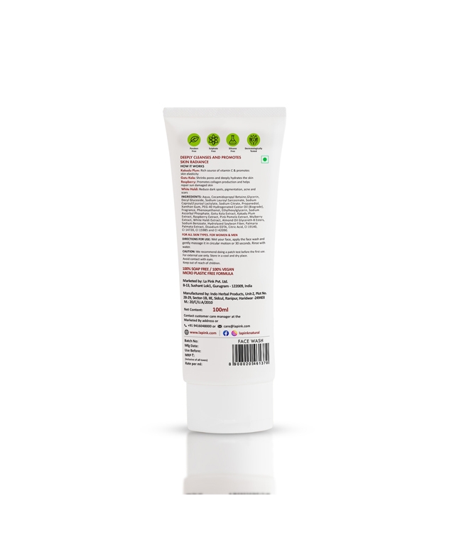 la Pink Vitamin C Face Wash with White Haldi & Gotu Kola | For Glowing Radiant Skin | 100% Microplastic Free Formula – image 9 of 11