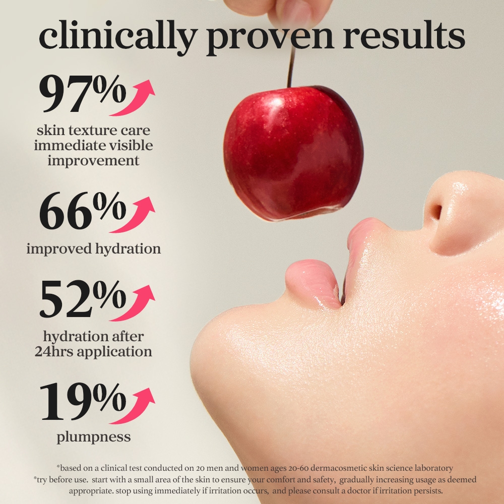 NOONI Applecherry Lip Oil 3.7mL clinical test results hydration and plumpness