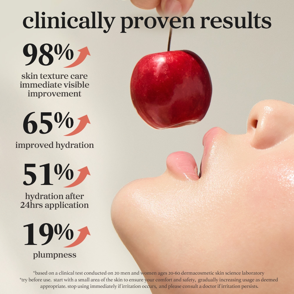 NOONI Appleginseng Lip Oil 3.7mL clinical test results, hydration and plumpness