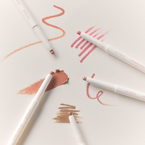 Rom&nd Lip Mate Pencil matte pencil strokes swatch on paper