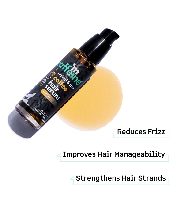 mCaffeine Coffee Frizz & Hair Fall Control Hair Serum with Walnut & Argan Oil - 50 ml – image 3 of 8