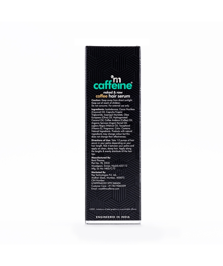 mCaffeine Coffee Frizz & Hair Fall Control Hair Serum with Walnut & Argan Oil - 50 ml – image 7 of 8