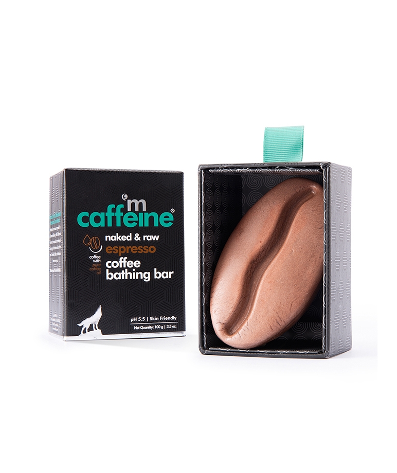 mCaffeine Naked & Raw Espresso Coffee Bathing Bar Soap (pH 5.5) for Deep Cleansing with Pure Coffee Oil - 100 gm – image 6 of 8