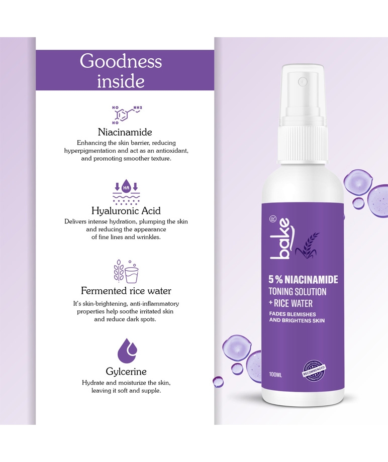 BAKE 5% Niacinamide + Rice Water Toner with Fermented Rice Water Extract – image 5 of 9