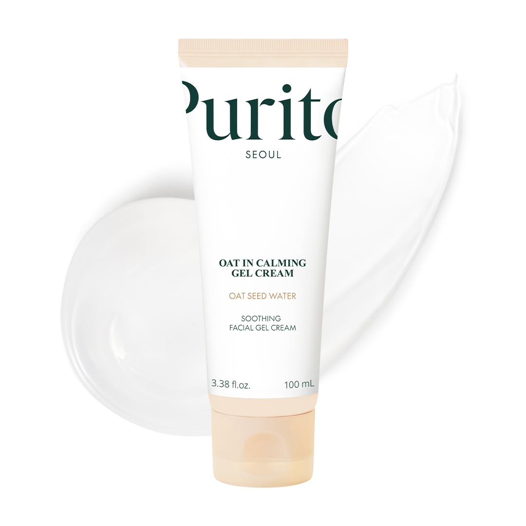 Purito Oat-in Calming Gel Cream 100ml soothing facial gel cream tube with cream texture