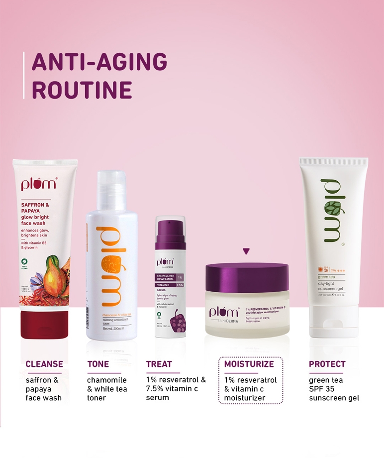 Plum Think DERMA 1% Resveratrol & Vitamin C Youthful Glow Moisturizer | Fights Signs of Ageing | Enhances Collagen Production | – image 9 of 9
