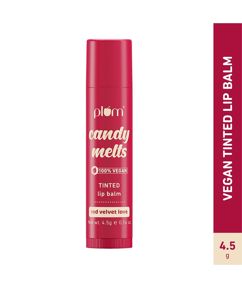 Plum Candy Melts Red Velvet Love Tinted Lip Balm | Moisturizes & Nourishes | Hydrates Dry & Chapped Lips | 100% Vegan | 4.5g – image 4 of 4