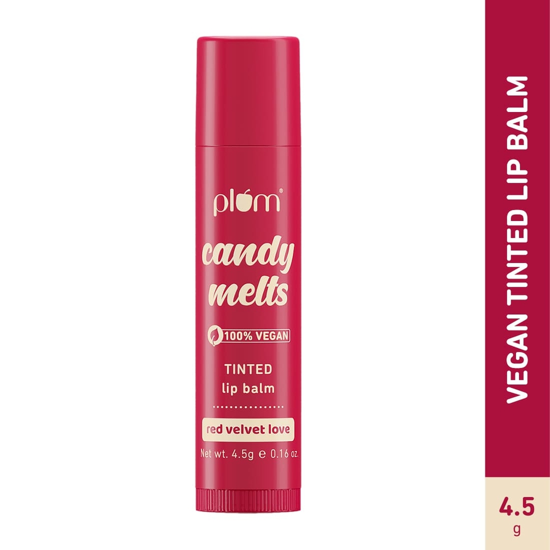 Plum Candy Melts Red Velvet Love Tinted Lip Balm | Moisturizes & Nourishes | Hydrates Dry & Chapped Lips | 100% Vegan | 4.5g – image 2 of 4