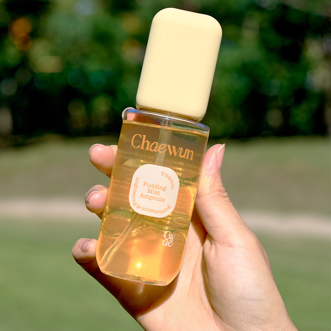 Chaewun Vitamin Pudding Mist Ampoule 100g bottle label close-up