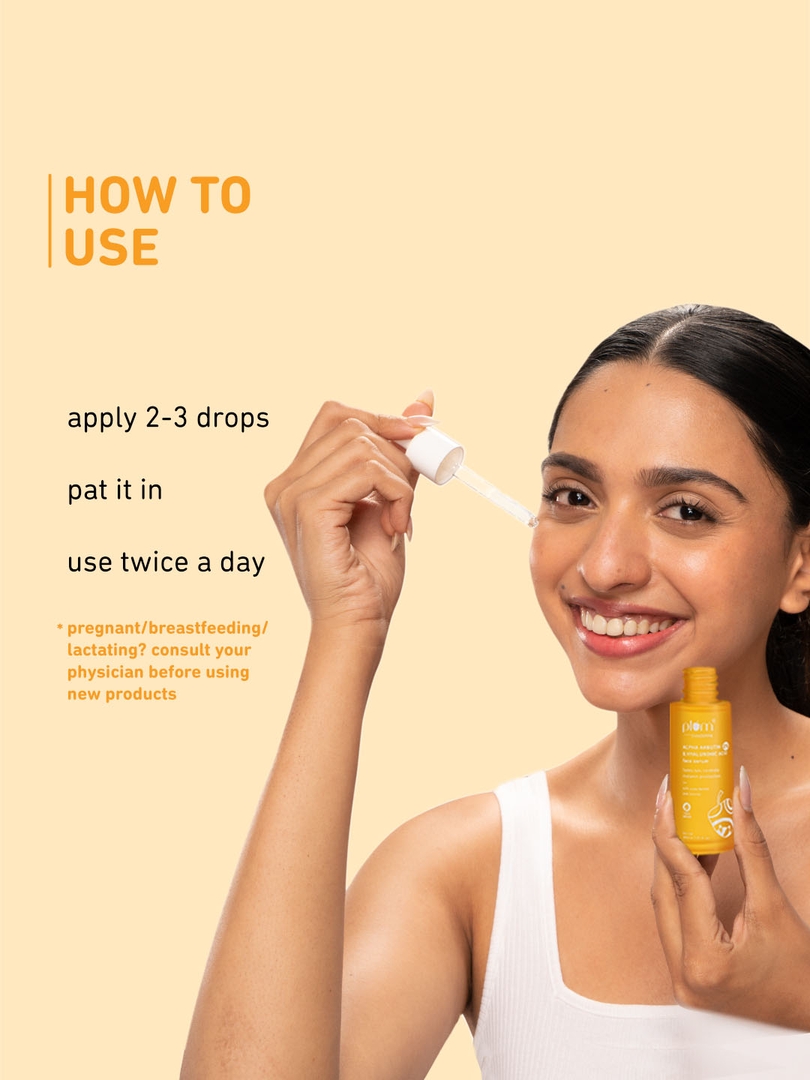 Plum DERMA 2% Alpha Arbutin & Hyaluronic Acid Face Serum|Fades Tan|Brightens Ski|Controls Melanin Production|with Yuzu Lemon& Licoric – image 6 of 9