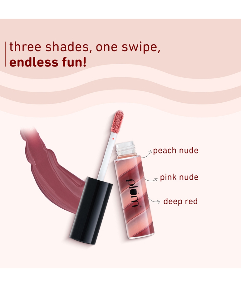 Plum Soft Swirl Lip Gloss 121 Caramel Crunch how to use, apply from center of lips outwards