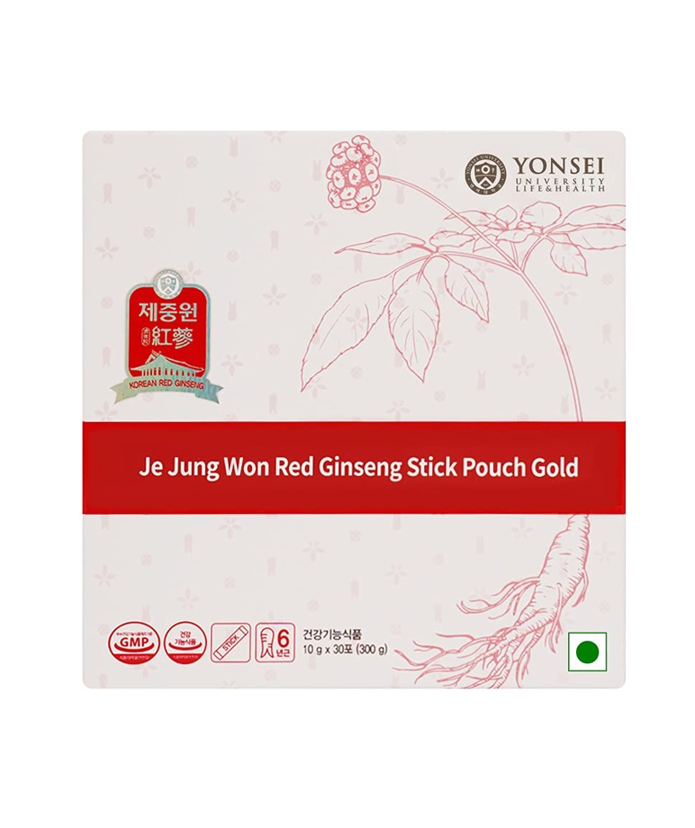 Yonsei University Life & Health Je Jung Won korean Red Ginseng Stick Pouch Gold Extract (10g × 30 Sachets) – image 2 of 6