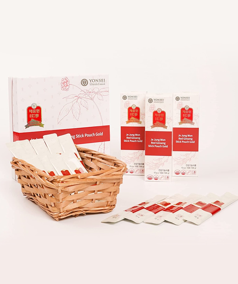 Yonsei University Life & Health Je Jung Won korean Red Ginseng Stick Pouch Gold Extract (10g × 30 Sachets) – image 4 of 6