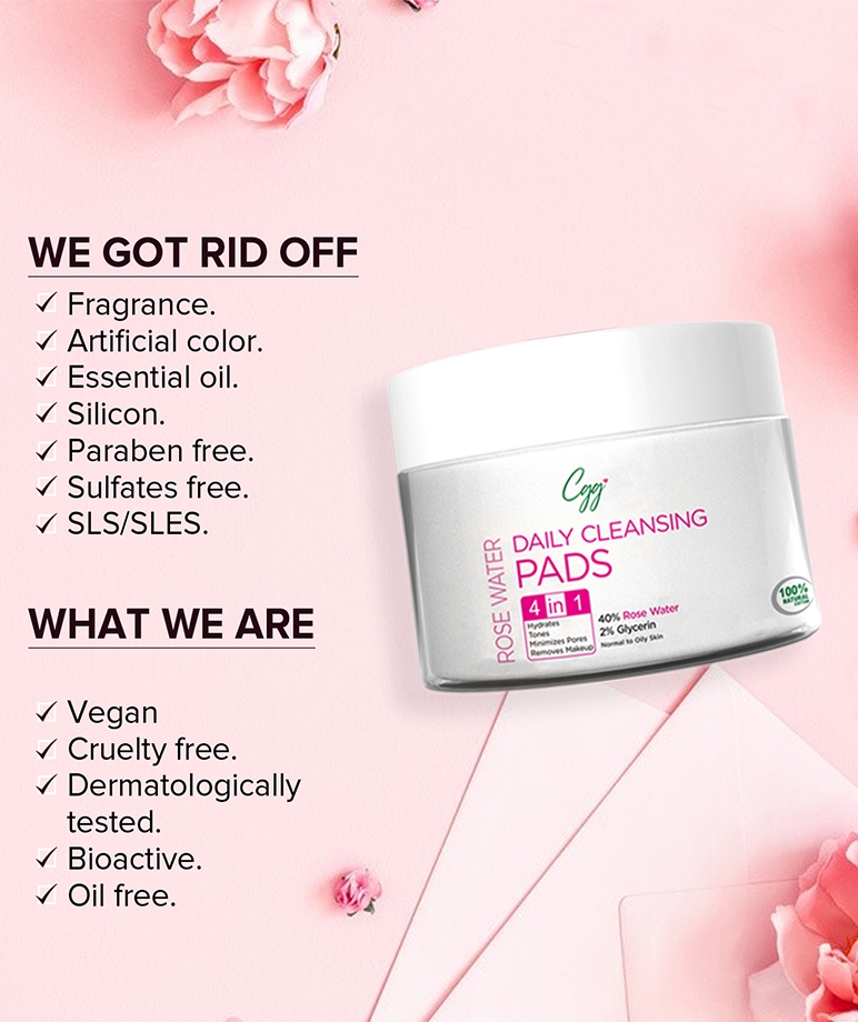 CGG Cosmetic Rose Water Daily Cleansing Pads - 50 Pads – image 4 of 8
