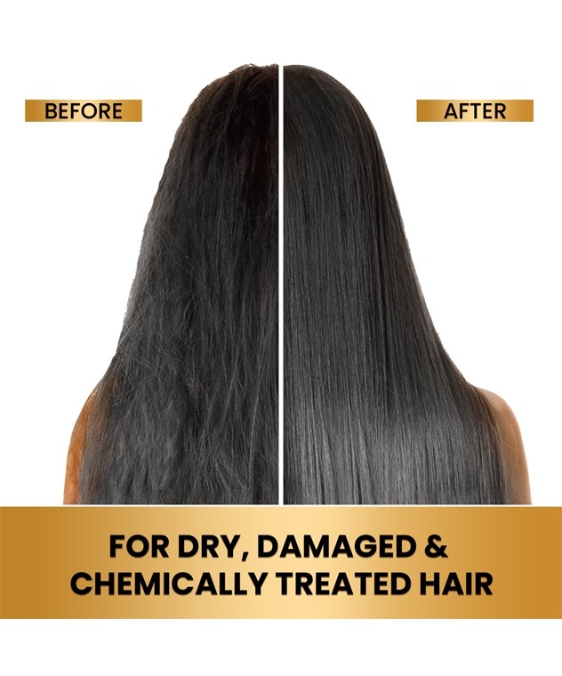 The Skin Story Keratin Conditioner before and after results on dry, damaged, chemically treated hair