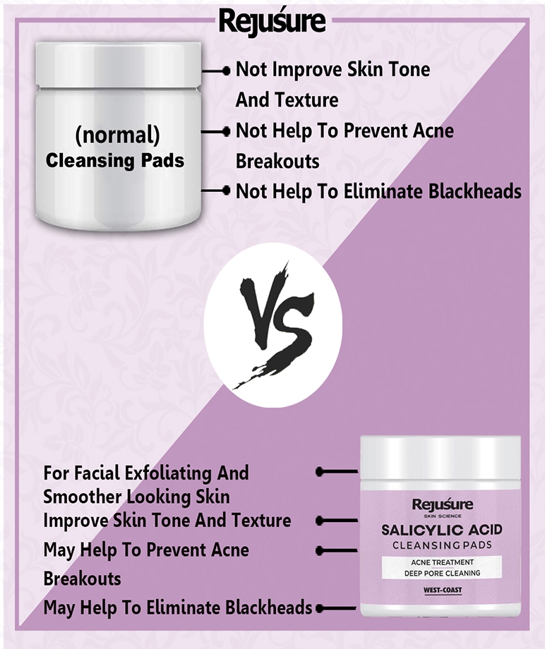 Rejusure Salicylic Acid Cleansing Pads -  50 Pads – image 3 of 6
